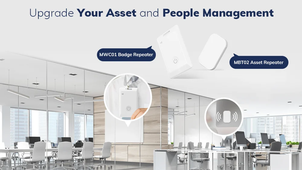 MWC01 Badge Repeater and the MBT02 Asset Repeater