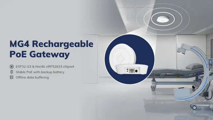 Minew Launches MG4 Rechargeable PoE Gateway